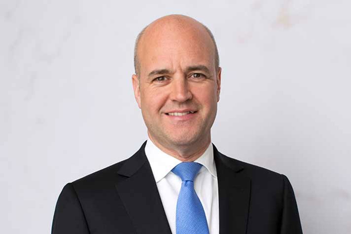 Portrait of Fredrik Reinfeldt.