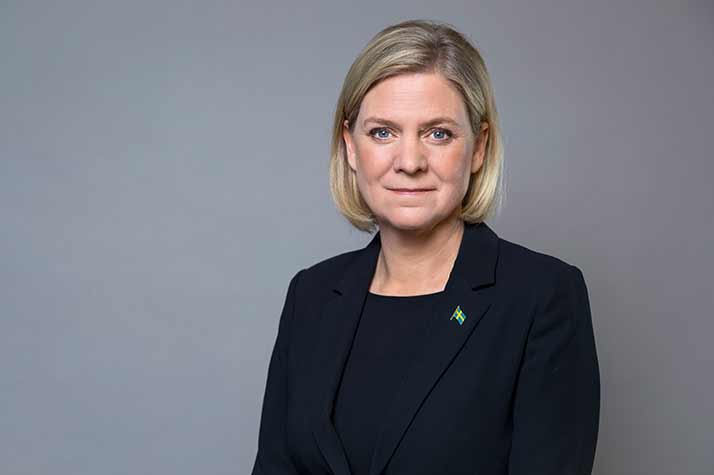 Portrait of Magdalena Andersson.