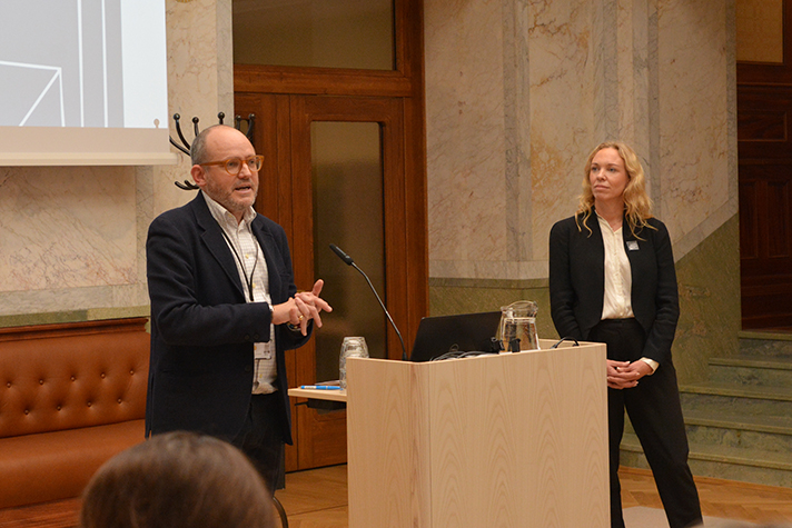 Hugo Wester from the National Agency for Education and Karin Åhrman from the Living History Forum.