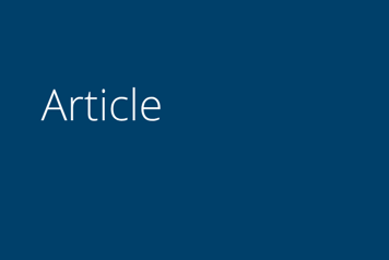 A blue plate with the text article